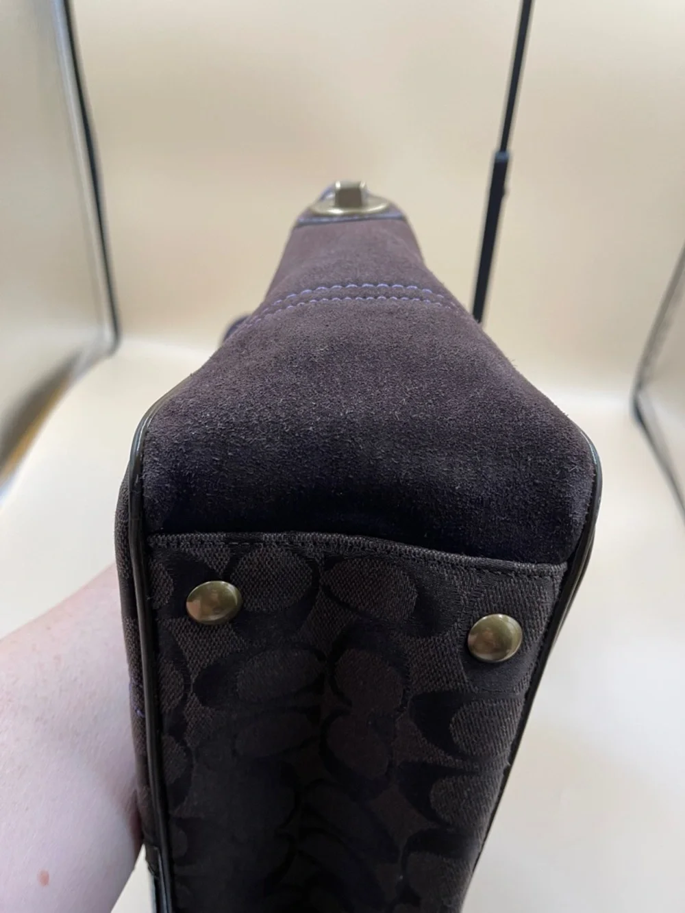 Coach Patchwork Shoulder Tote with Signature C Panels 3 Hangtags H059J-8F69 Rare